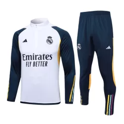 Real Madrid Sudadera De Entrenamiento Hombre Cremallera Cuarto 23/24 Blanca Real Madrid Sudadera De Entrenamiento Hombre Cremallera Cuarto 23/24 Blanca