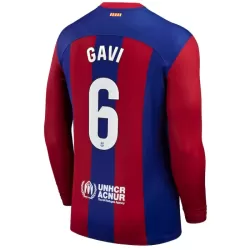 Camiseta Manga Larga FC Barcelona Gavi 6 Hombre Primera 23/24 Camiseta Manga Larga FC Barcelona Gavi 6 Hombre Primera 23/24