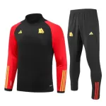 AS Roma Sudadera De Entrenamiento Hombre Cremallera Cuarto 23/24 Negra