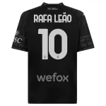 Camiseta AC Milan Rafael Leao 10 Cuarta Hombre 23/24 Negra