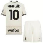Conjunto AC Milan Rafael Leao 10 Cuarta Niño 23/24 Blanca