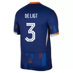 Camiseta Países Bajos De Ligt 3 Hombre Segunda Euro 2024