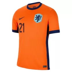 Camiseta Países Bajos Frenkie de Jong 21 Hombre Primera Euro 2024