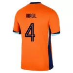 Camiseta Países Bajos Virgil 4 Hombre Primera Euro 2024