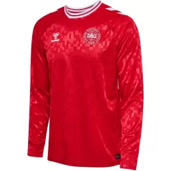 Camiseta Manga Larga Dinamarca Hombre Primera Euro 2024 Camiseta Manga Larga Dinamarca Hombre Primera Euro 2024