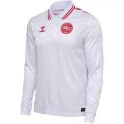 Camiseta Manga Larga Dinamarca Hombre Segunda Euro 2024 Camiseta Manga Larga Dinamarca Hombre Segunda Euro 2024