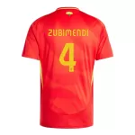 Camiseta España Martin Zubimendi 4 Hombre Primera Euro 2024