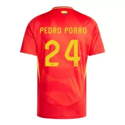 Camiseta España Pedro Porro 24 Hombre Primera Euro 2024 Camiseta España Pedro Porro 24 Hombre Primera Euro 2024