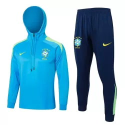 Brasil Hoodie Sudadera De Entrenamiento Niño Cremallera Cuarto 24/25 Azul Brasil Hoodie Sudadera De Entrenamiento Niño Cremallera Cuarto 24/25 Azul