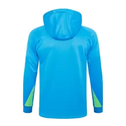 Brasil Hoodie Sudadera De Entrenamiento Niño Cremallera Cuarto 24/25 Azul