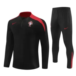Portugal Sudadera De Entrenamiento Hombre Cremallera Cuarto 24/25 Negra