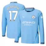 Camiseta Manga Larga Manchester City De Bruyne 17 Hombre Primera 24/25