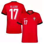 Camiseta Portugal R. Leao 17 Hombre Primera Euro 2024