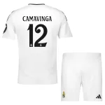 Conjunto Real Madrid Camavinga 12 Niño Primera 24/25