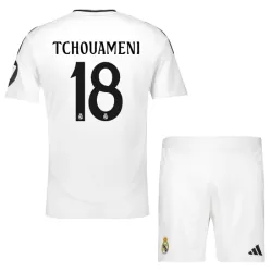 Conjunto Real Madrid Tchouameni 18 Niño Primera 24/25 Conjunto Real Madrid Tchouameni 18 Niño Primera 24/25