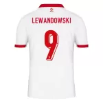 Camiseta Polonia Lewandowski 9 Hombre Primera Euro 2024