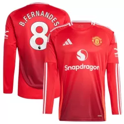 Camiseta Manga Larga Manchester United Bruno Fernandes 8 Hombre Primera 24/25 Camiseta Manga Larga Manchester United Bruno Fernandes 8 Hombre Primera 24/25