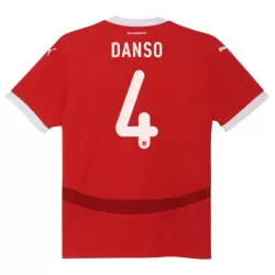 Camiseta Austria Kevin Danso 4 Hombre Primera Euro 2024 Camiseta Austria Kevin Danso 4 Hombre Primera Euro 2024