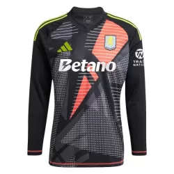 Conjunto Portero Aston Villa Niño 24/25 Negra Manga Larga