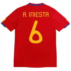 Camiseta España A. Iniesta 6 2010 Hombre Primera Retro