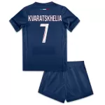Conjunto Paris Saint-Germain Kvaratskhelia 7 Niño Primera 24/25
