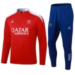 Paris Saint-Germain Sudadera De Entrenamiento Hombre Cremallera Cuarto 24/25 Roja
