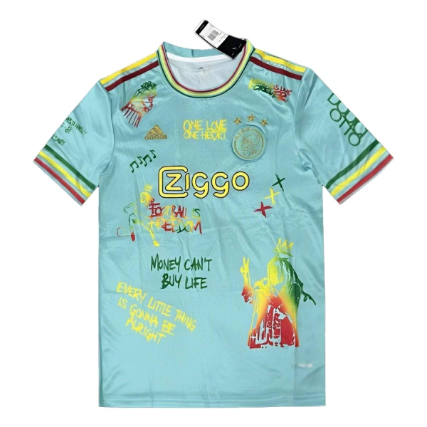 Camiseta Ajax Amsterdam x Bob Marley Hombre 24/25 Azul Camiseta Ajax Amsterdam x Bob Marley Hombre 24/25 Azul