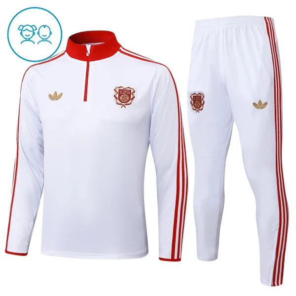 FC Bayern de Múnich Sudadera De Entrenamiento Niño Cremallera Cuarto 24/25 Blanca