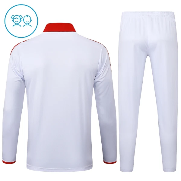 FC Bayern de Múnich Sudadera De Entrenamiento Niño Cremallera Cuarto 24/25 Blanca