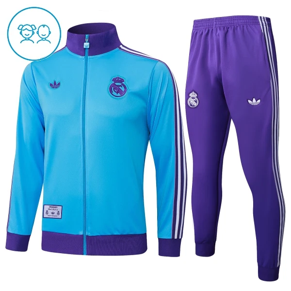 Real Madrid Conjunto De Chaqueta De Entrenamiento Niño 25/26 Azul Real Madrid Conjunto De Chaqueta De Entrenamiento Niño 25/26 Azul