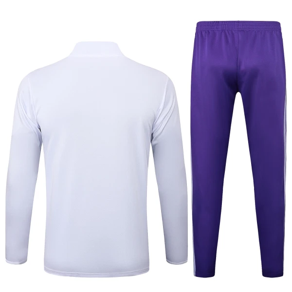 Real Madrid Sudadera De Entrenamiento Hombre Cremallera Cuarto 25/26 Blanca