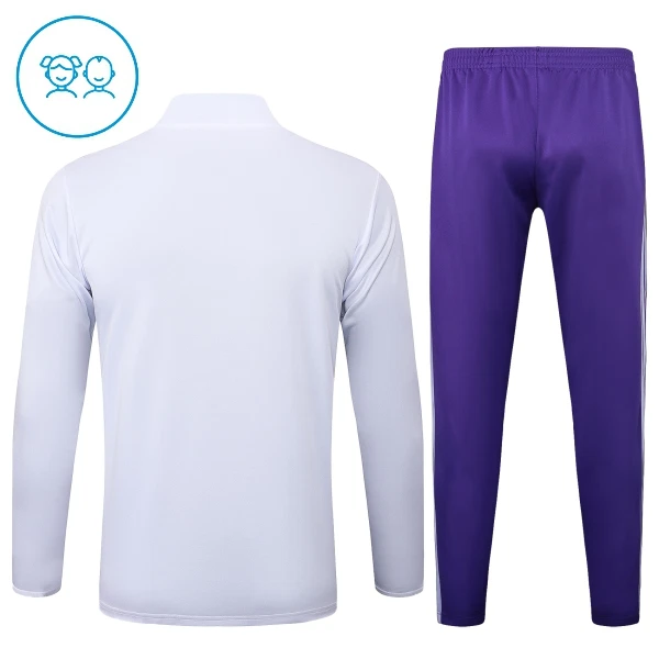Real Madrid Sudadera De Entrenamiento Niño Cremallera Cuarto 25/26 Blanca