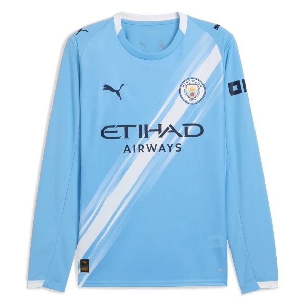 Camiseta Manga Larga Manchester City Hombre Primera 25/26 Camiseta Manga Larga Manchester City Hombre Primera 25/26
