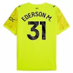 Camiseta Portero Manchester City Ederson M. 31 Hombre 25/26 Amarilla