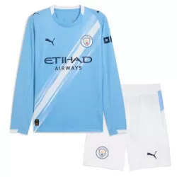 Conjunto Manga Larga Manchester City Niño Primera 25/26