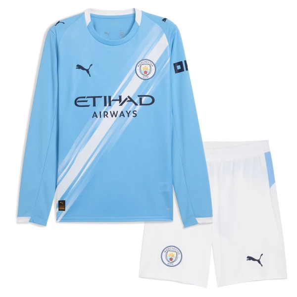 Conjunto Manga Larga Manchester City Niño Primera 25/26 Conjunto Manga Larga Manchester City Niño Primera 25/26