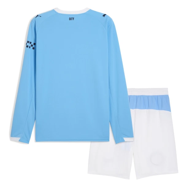 Conjunto Manga Larga Manchester City Niño Primera 25/26