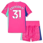 Conjunto Portero Manchester City Ederson M. 31 Niño 25/26 Rosa