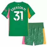 Conjunto Portero Manchester City Ederson M. 31 Niño 25/26 Verde