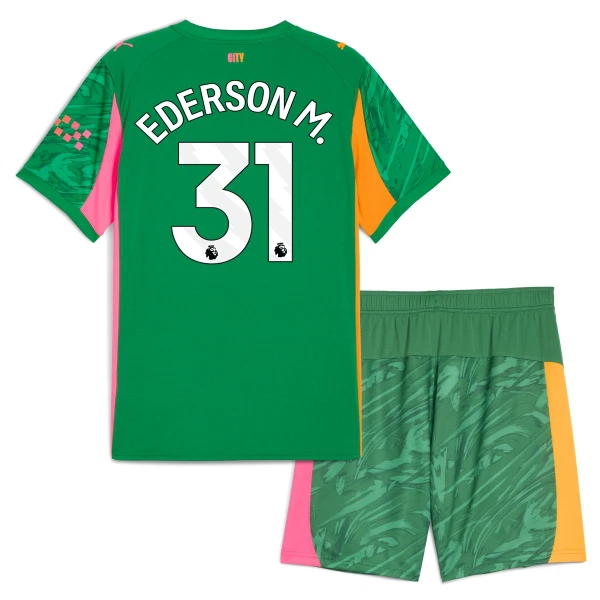 Conjunto Portero Manchester City Ederson M. 31 Niño 25/26 Verde Conjunto Portero Manchester City Ederson M. 31 Niño 25/26 Verde