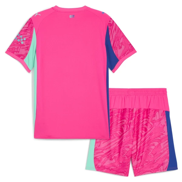 Conjunto Portero Manchester City Niño 25/26 Rosa