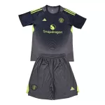 Conjunto Portero Manchester United Niño 25/26 Negra