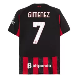 Camiseta AC Milan Gimenez 7 Hombre Primera 25/26 Camiseta AC Milan Gimenez 7 Hombre Primera 25/26