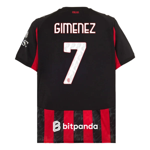 Camiseta AC Milan Gimenez 7 Hombre Primera 25/26