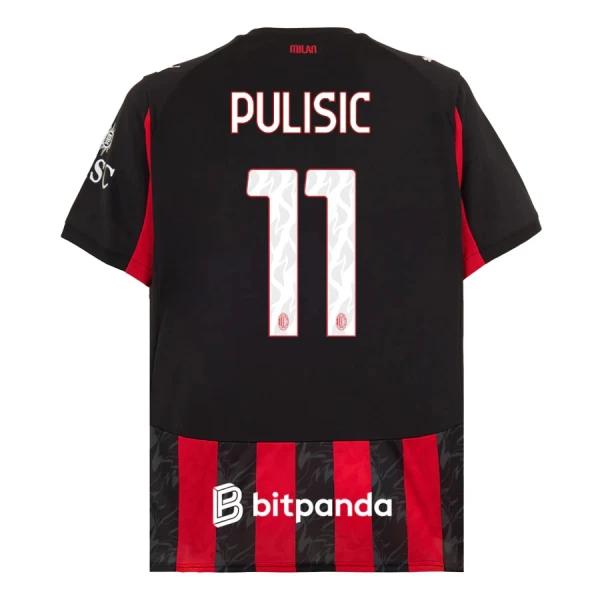 Camiseta AC Milan Pulisic 11 Hombre Primera 25/26 Camiseta AC Milan Pulisic 11 Hombre Primera 25/26