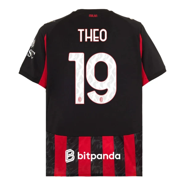 Camiseta AC Milan Theo 19 Hombre Primera 25/26 Camiseta AC Milan Theo 19 Hombre Primera 25/26