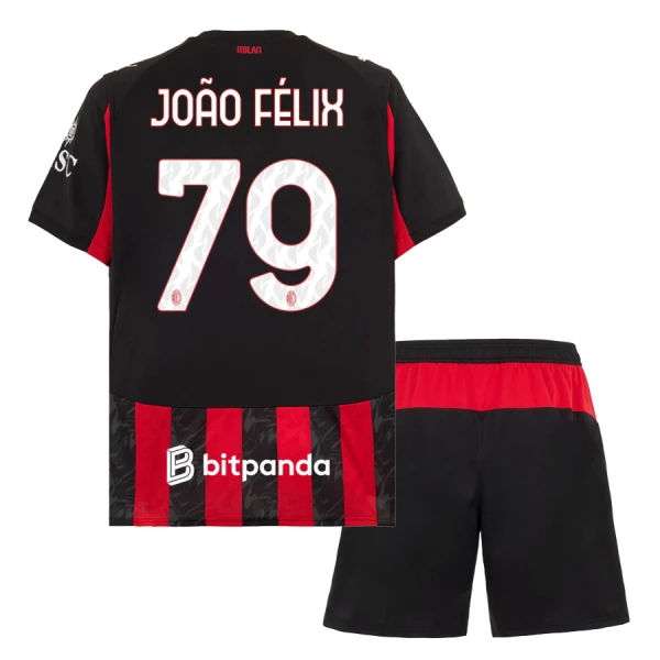 Conjunto AC Milan João Félix 79 Niño Primera 25/26 Conjunto AC Milan João Félix 79 Niño Primera 25/26