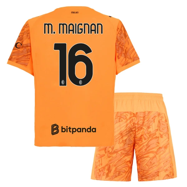Conjunto Portero AC Milan M. Maignan 16 Niño 25/26 Naranja Conjunto Portero AC Milan M. Maignan 16 Niño 25/26 Naranja