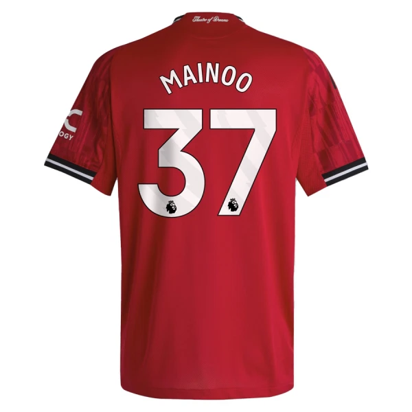 Camiseta Manchester United Mainoo 37 Hombre Primera 25/26 Camiseta Manchester United Mainoo 37 Hombre Primera 25/26