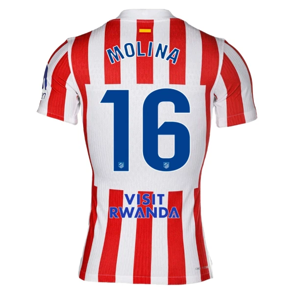 Camiseta Atlético Madrid Molina 16 Hombre Primera 25/26 Camiseta Atlético Madrid Molina 16 Hombre Primera 25/26